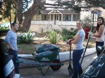 Sarah, Nikki and Craig at the school.JPG