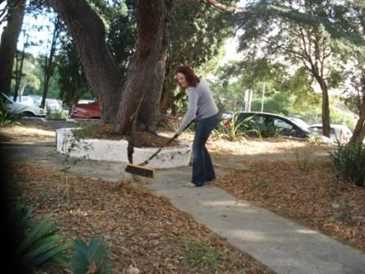 Sinead helping at the school.JPG